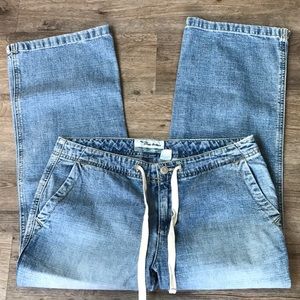 Old Navy At Waist Tie Cropped Jeans P39